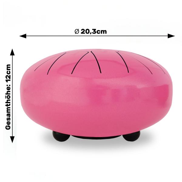 keepdrum Zungentrommel TD8PK-F Tongue Drum 11 Töne Pink F-Dur