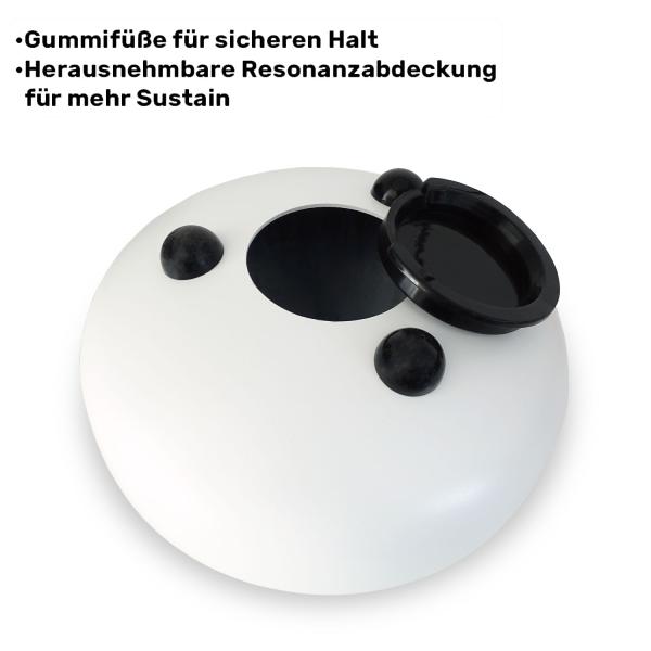 keepdrum Zungentrommel TD8WH-F Tongue Drum 11 Töne Weiss F-Dur