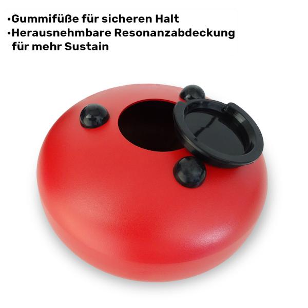 keepdrum Zungentrommel TD8RD-F Tongue Drum 11 Töne Rot F-Dur