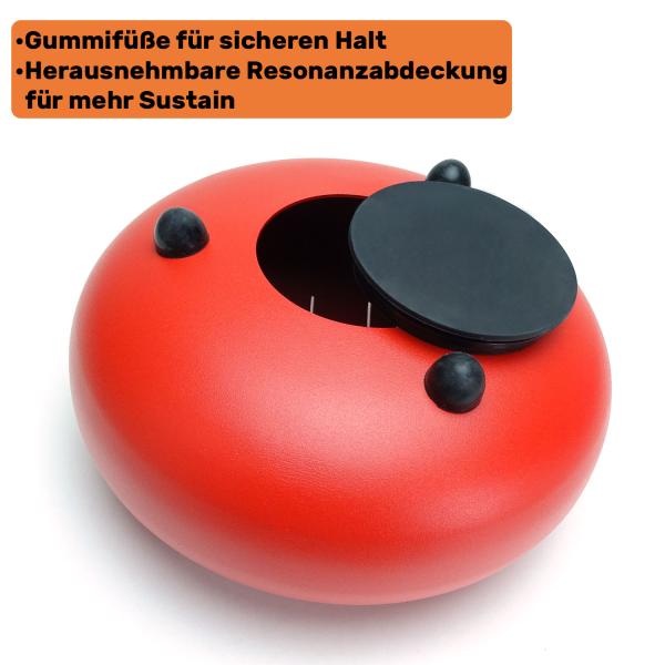 keepdrum Zungentrommel TD8RD Tongue Drum 11 Töne Rot