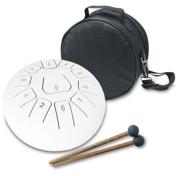 keepdrum Zungentrommel TD8WH Tongue Drum 11 Töne Weiss