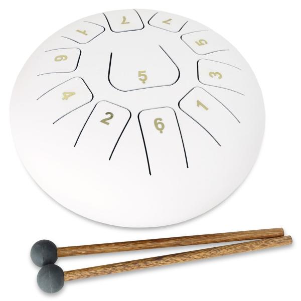 keepdrum Zungentrommel TD8WH Tongue Drum 11 Töne Weiss