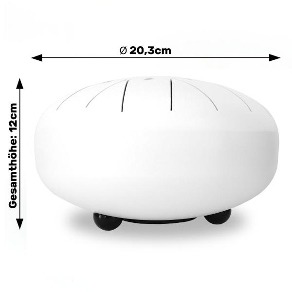 keepdrum Zungentrommel TD8WH-F Tongue Drum 11 Töne Weiss F-Dur