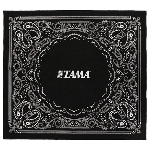 Tama TDR-PA Schlagzeug Teppich Paisley Schwarz mit Schlagzeugstöcken