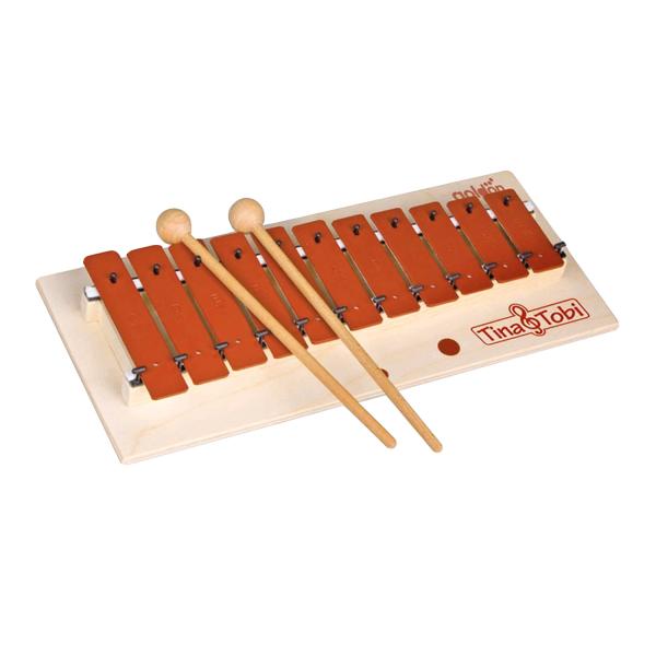 Tina und Tobi Glockenspiel mit Notenheft und Tasche