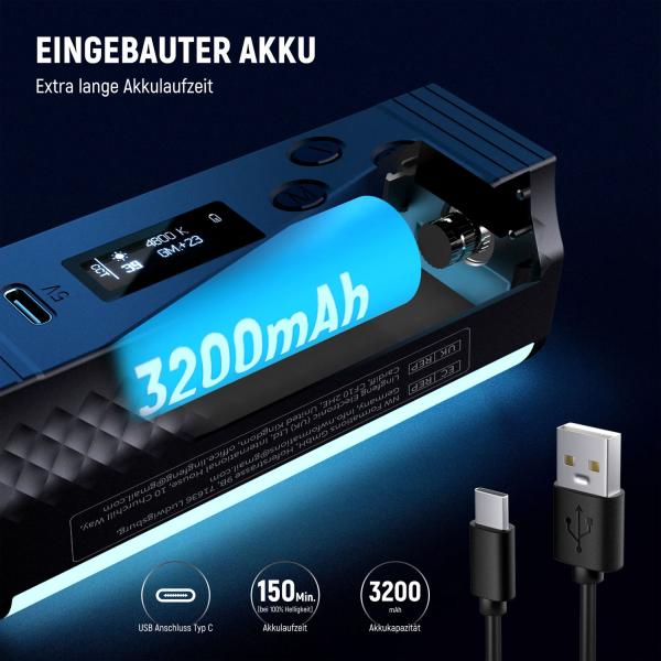 Neewer Dauerlicht TL98C magnetisches RGB Hand-Stablicht mit Netzteil