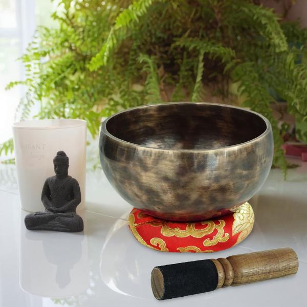 keepdrum Tibetische Bronze-Klangschale 12 cm