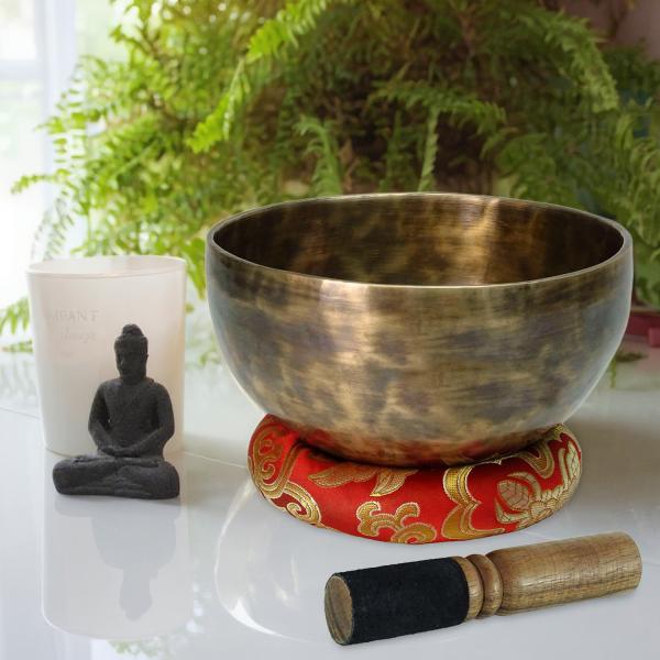 keepdrum Tibetische Bronze-Klangschale 14 cm