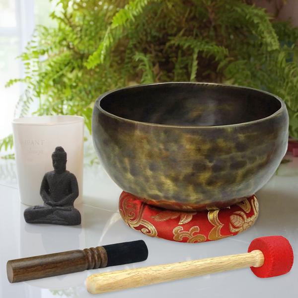 keepdrum Tibetische Bronze-Klangschale 16 cm