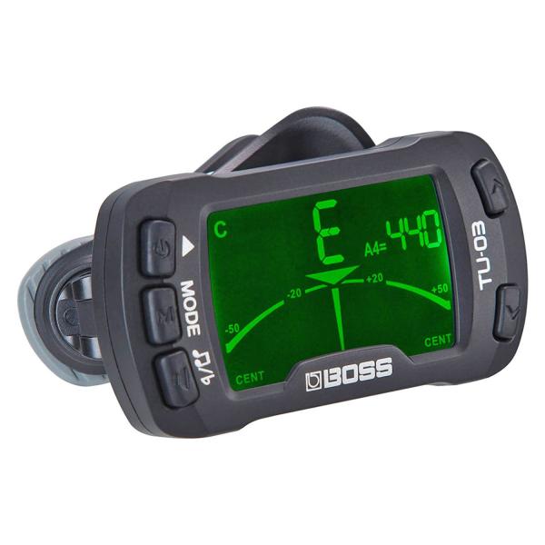 Boss TU-03 Clip-On Tuner mit Mikrofasertuch