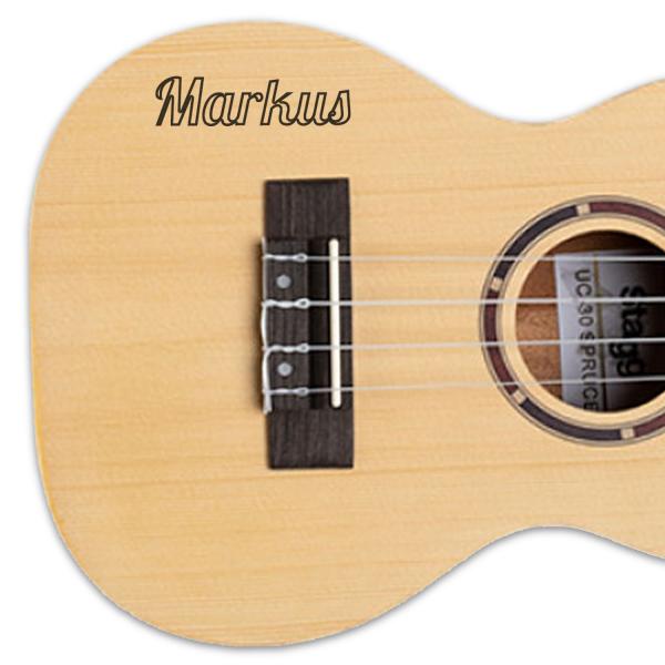 Stagg Ukulele US-30 Sopran-Ukulele mit personalisierter Gravur