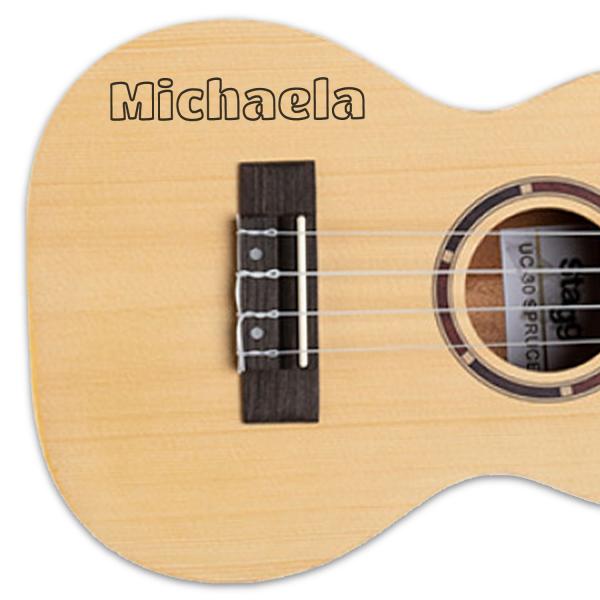 Stagg Ukulele US-30 Sopran-Ukulele mit personalisierter Gravur