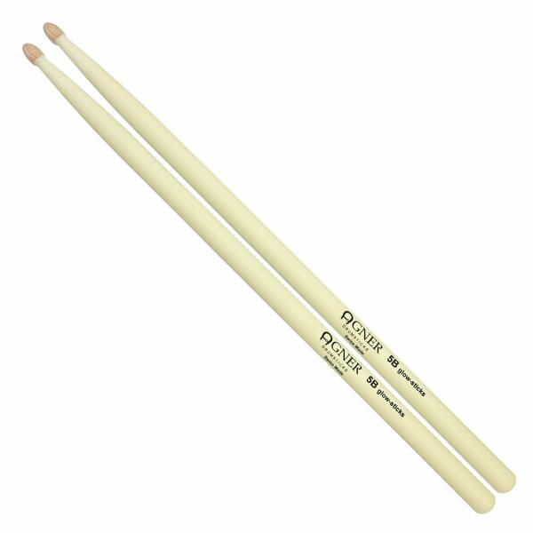 Agner Schlagzeugstöcke 5B UV Glow mit keepdrum 5B