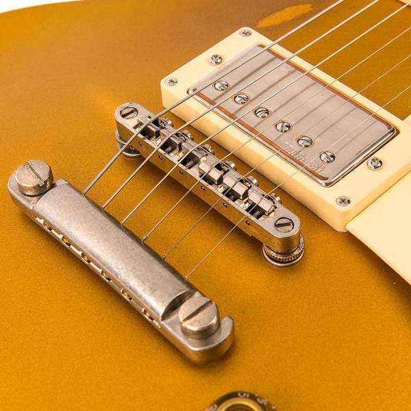 Vintage E-Gitarre V100MRGT Icon Distressed Gold Top mit Kabel