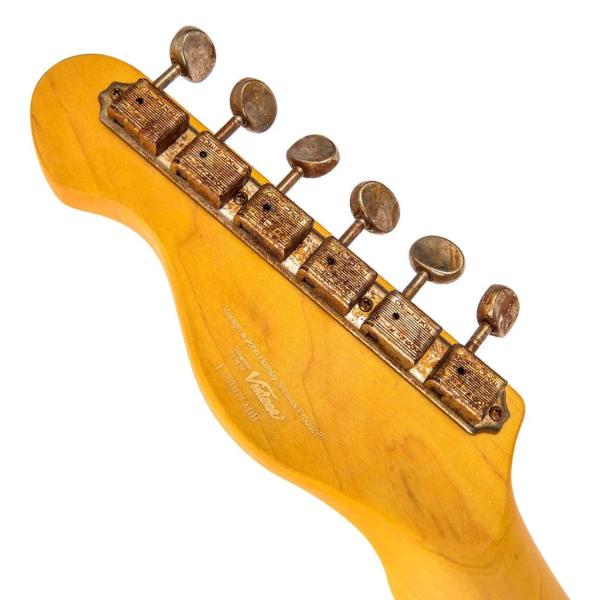 Vintage E-Gitarre V52MRBS Icon Distressed Butterscotch mit Kabel