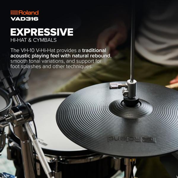 Roland E-Drum VAD316 elektronisches Schlagzeug mit Hardware