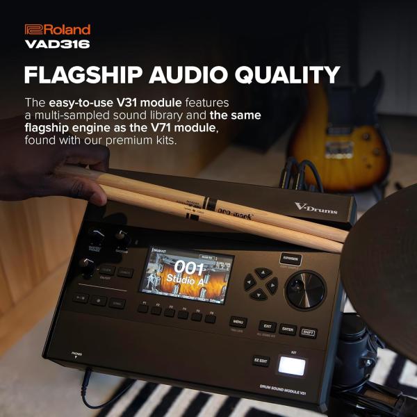 Roland E-Drum VAD316 elektronisches Schlagzeug mit Hardware