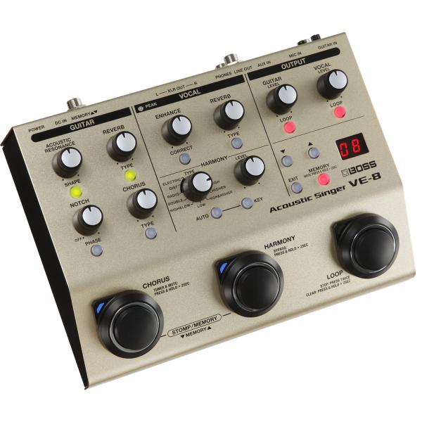 Boss Effektgerät VE-8 Acoustic-Singer mit Klinkenkabel
