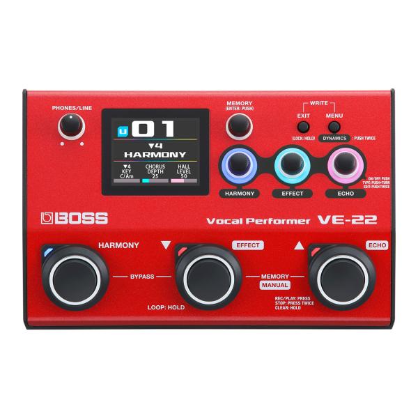 Boss VE-22 Multi-Effektgerät für Gesang mit XLR-Kabel
