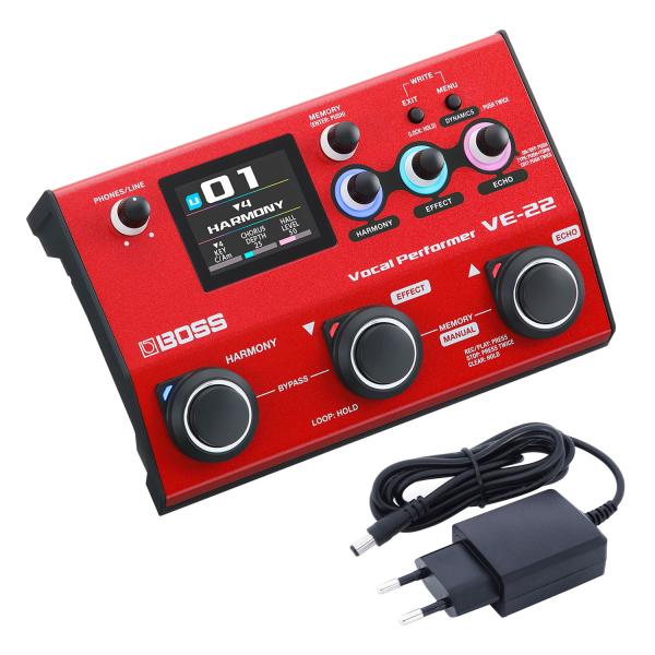 Boss VE-22 Multi-Effektgerät für Gesang mit Netzteil
