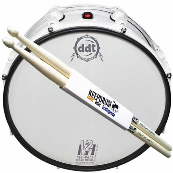 DDT Velocity 10 2PLY Mesh Head mit Schlagzeugstöcke 1 Paar