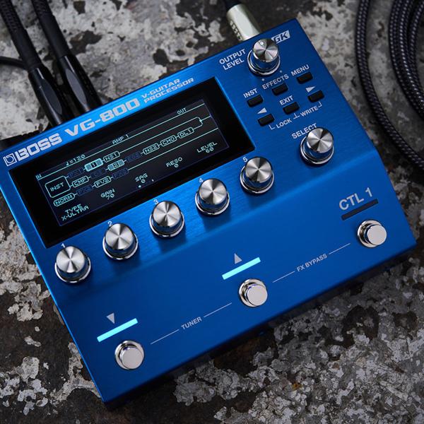 Boss Multieffektgerät VG-800 mit Gitarrentonabnehmer und Kabel