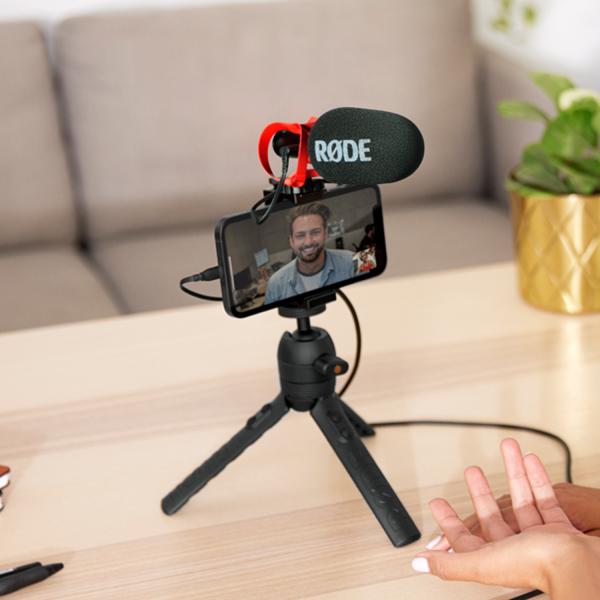 Rode Mikrofon Videomic Go II Helix Richtmikrofon mit Windschutz und Tuch