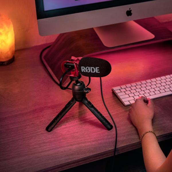 Rode Mikrofon Videomic Go II Helix Richtmikrofon mit Windschutz und Tuch