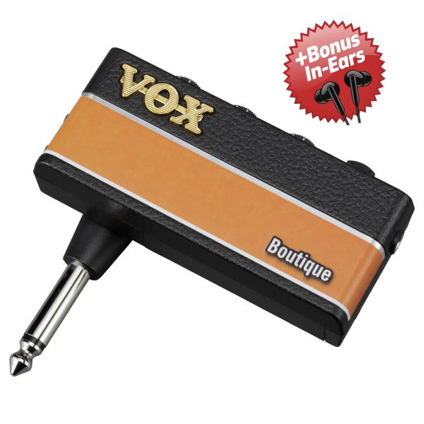 Vox Kopfhörer-Verstärker für Gitarre amPlug 3 Boutique + Bonus In-Ear Kopfhörer