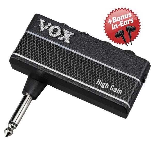 Vox Kopfhörer-Verstärker für Gitarre amPlug 3 High Gain + Bonus In-Ear Kopfhörer