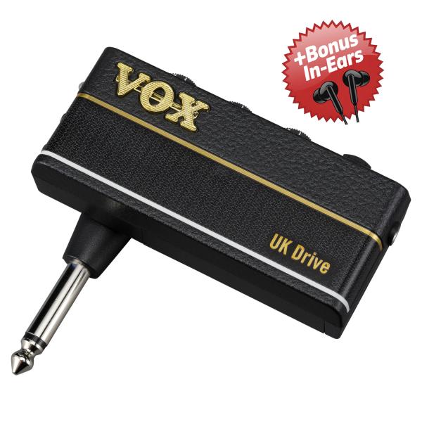 Vox Kopfhörer-Verstärker für Gitarre amPlug 3 UK Drive + Bonus In-Ear Kopfhörer