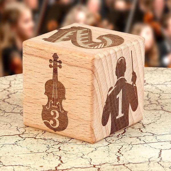keepdrum Musikwürfel Klassik Geschenkidee 4cm