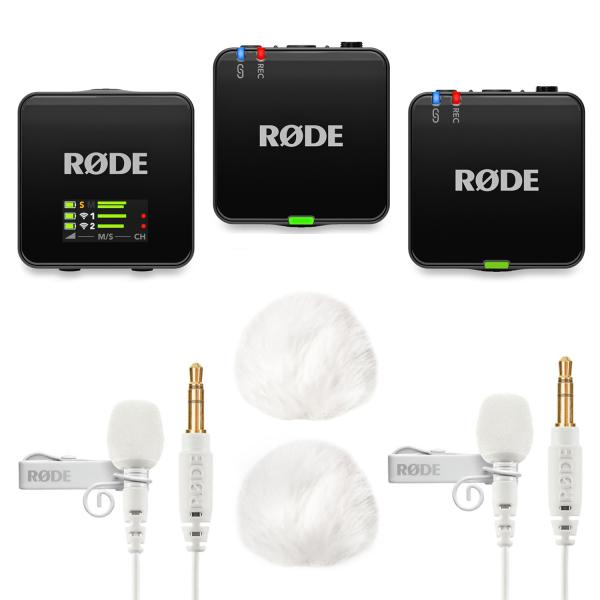Rode Wireless GO Gen 3 mit 2x Lavalier GO WH und 2x WS05WH