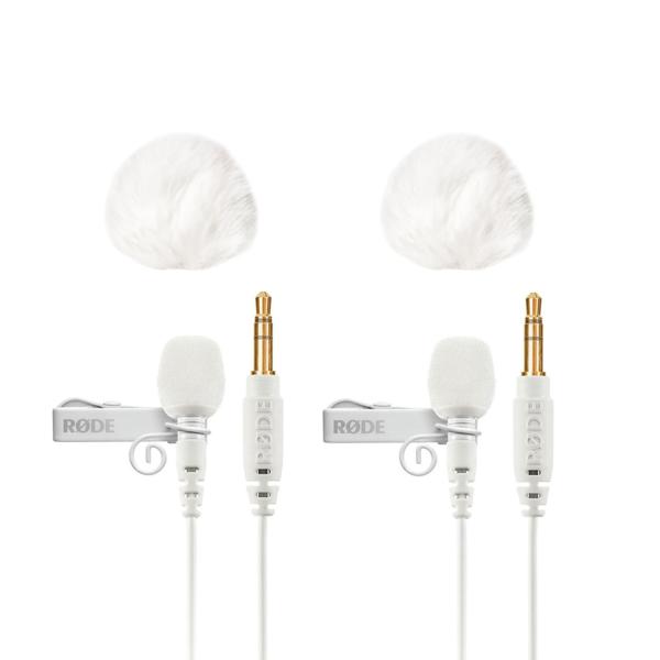 Rode Wireless GO Gen 3 WH mit Charge Case + 2x Lavalier GO und 2x WS05