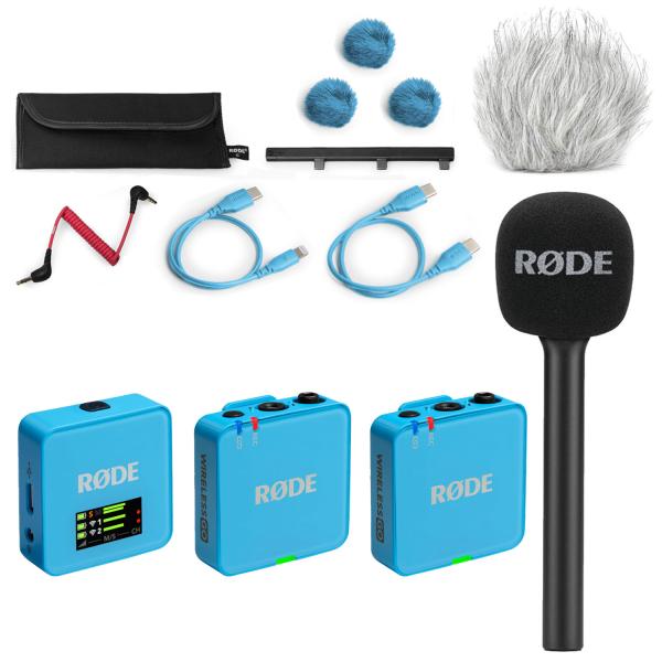 Rode Mikrofon-Funksystem Wireless GO Gen 3 Blau Interview Set 1