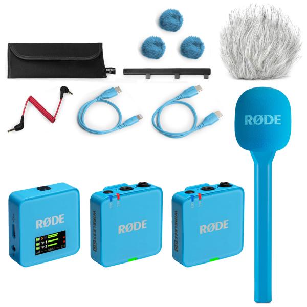 Rode Mikrofon-Funksystem Wireless GO Gen 3 Interview Set Blau