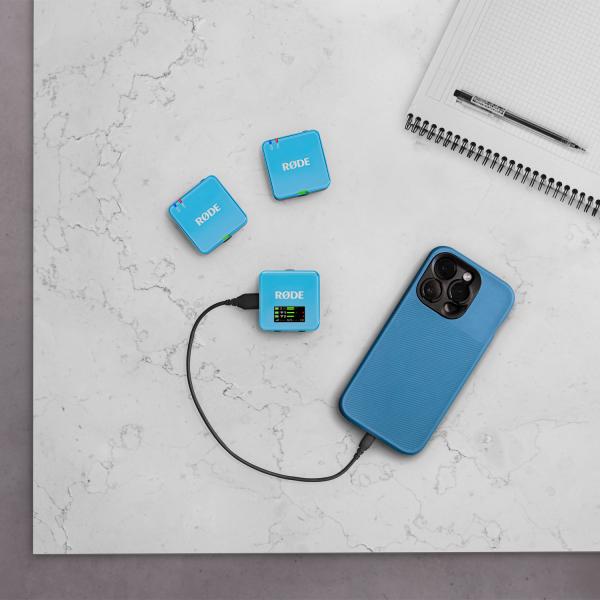 Rode Mikrofon-Funksystem Wireless GO Gen 3 Interview Set Blau