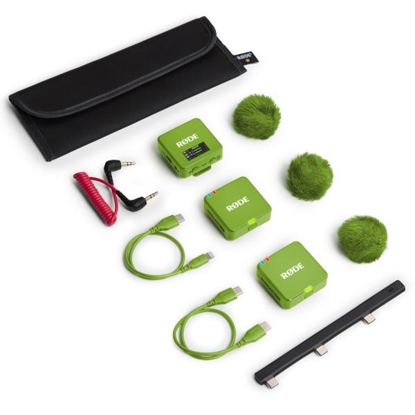 Rode Wireless GO Gen 3 Grün mit 2x Smartlav und 2x SC3