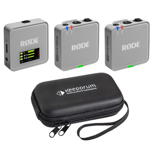 Rode Mikrofon-Funksystem Wireless GO Gen 3 Stone Grau mit Softcase