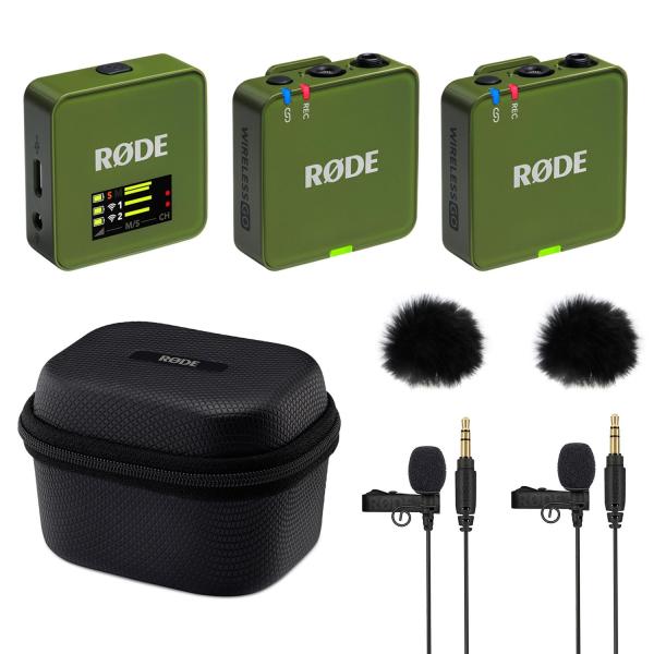 Rode Wireless GO Gen 3 KH mit Charge Case + 2x Lavalier GO und 2x WS05
