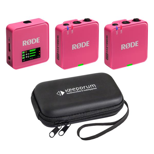 Rode Mikrofon-Funksystem Wireless GO Gen 3 Pink mit Softcase