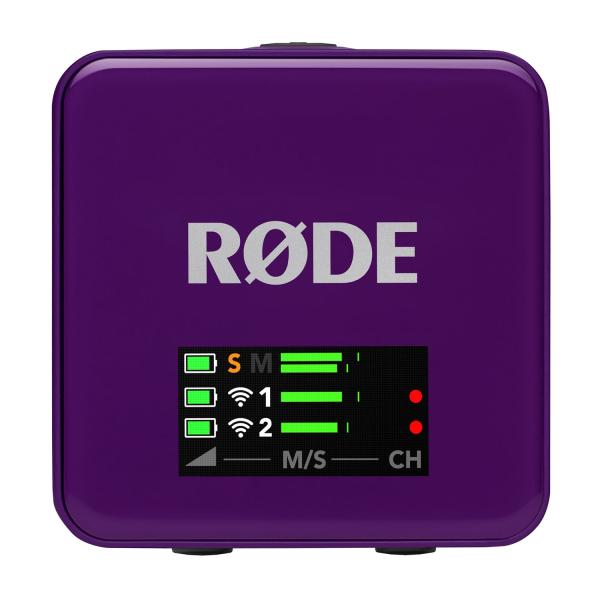 Rode Wireless GO Gen 3 Lila mit 2x Lavalier GO und 2x WS05