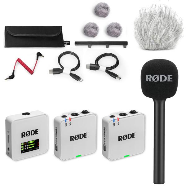 Rode Mikrofon-Funksystem Wireless GO Gen 3 Weiss Interview Set 1