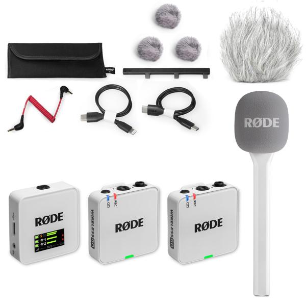 Rode Mikrofon-Funksystem Wireless GO Gen 3 Interview Set Weiss