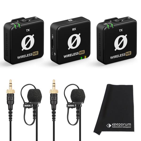 Rode Wireless ME Dual mit 2x Lavalier II und Tuch