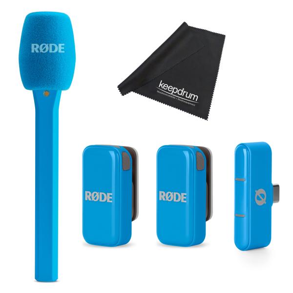 Rode Mikrofon-Funksystem Wireless Micro USB-C Interview Set Blau