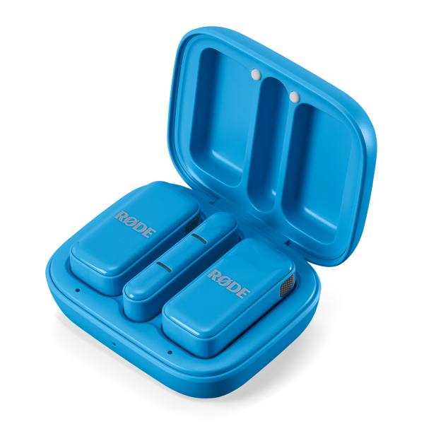 Rode Wireless Micro Drahtloses Mikrofon-System USB-C Blau mit Tuch