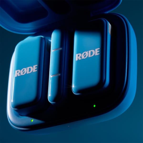 Rode Wireless Micro Drahtloses Mikrofon-System USB-C Blau mit Tuch