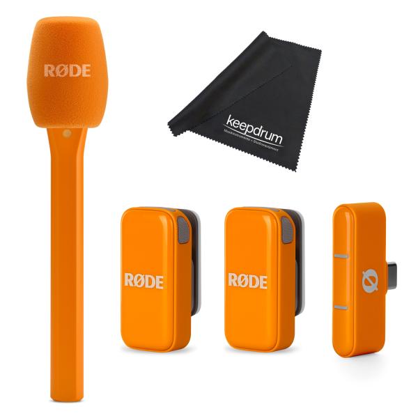 Rode Mikrofon-Funksystem Wireless Micro USB-C Interview Set Orange