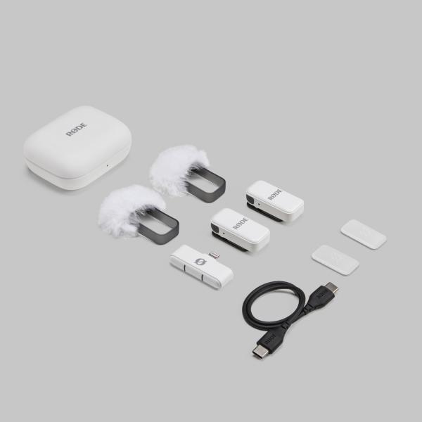 Rode Wireless Micro Drahtloses Mikrofon Lightning Weiss mit Soft-Case